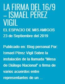  “La firma del 16/9”, de Ismael Pérez Vigil – El espacio de mis amigos