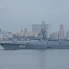 La fragata de clase rusa Almirante Gorshkov, parte del destacamento naval ruso que visita Cuba, llega al puerto de La Habana, 12 de junio de 2024. 
Cortesía: Adalberto Roque I AFP